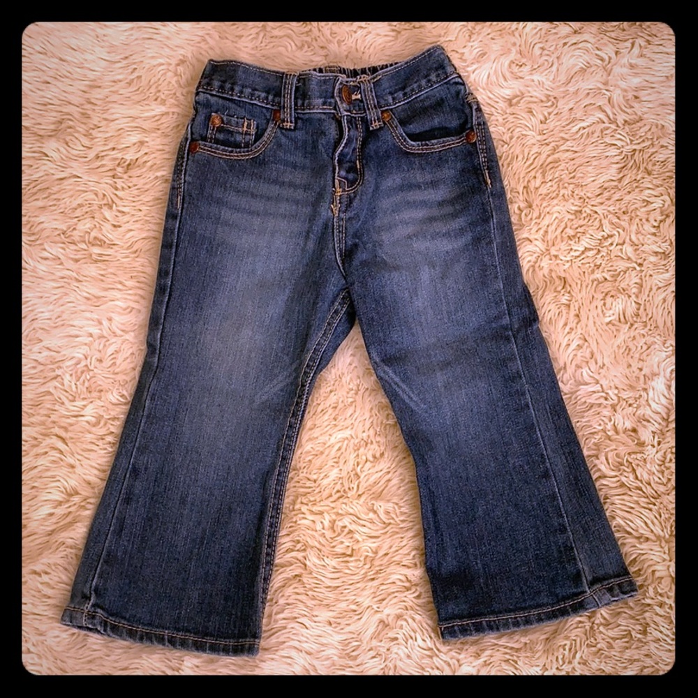 OSH KOSH Toddler Girl’s Bootcut Denim Jeans Size 24months NWOT